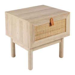 CHEVET "JAIPUR" BOIS CANNAGE
