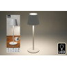 Lampe Led tactile blanche et grise H36cm Lampe Led tactile blanche et grise H36cm