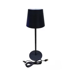 Black LED touch lamp H36cm