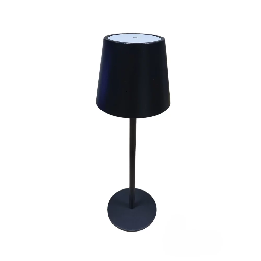 Black LED touch lamp H36cm