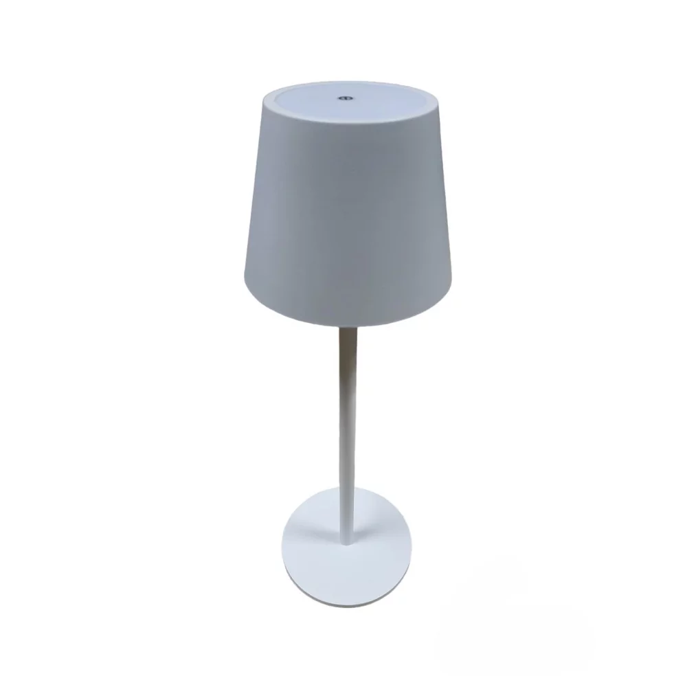 Lampada touch LED bianca e grigia H36cm