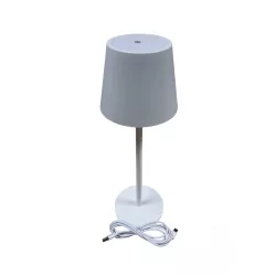 Vit och grå LED touch lampa H36cm