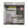 Support sans perçage D20mm x2 argent mat Support sans perçage D20mm x2 argent mat