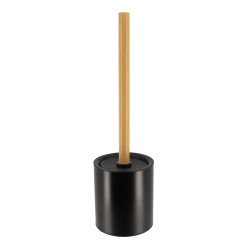 BROSSE WC NOIR/BAMBOU METAL TIGE BAMBOU