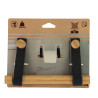 DEROULEUR PAPIER WC NOIR/BAMBOU+ LANIERE