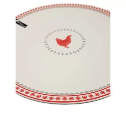 ASSIETTE PLATE GRÈS POLA LA POULE D27cm