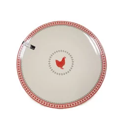 ASSIETTE PLATE GRÈS POLA LA POULE D27cm