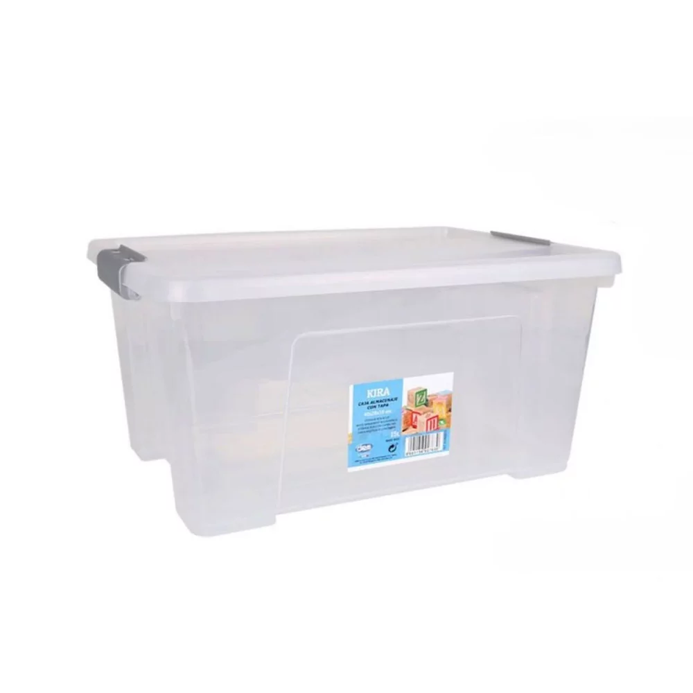Box de rangement Kira 15L avec couvercle 40x28x19cm Box de rangement Kira 15L avec couvercle 40x28x19cm