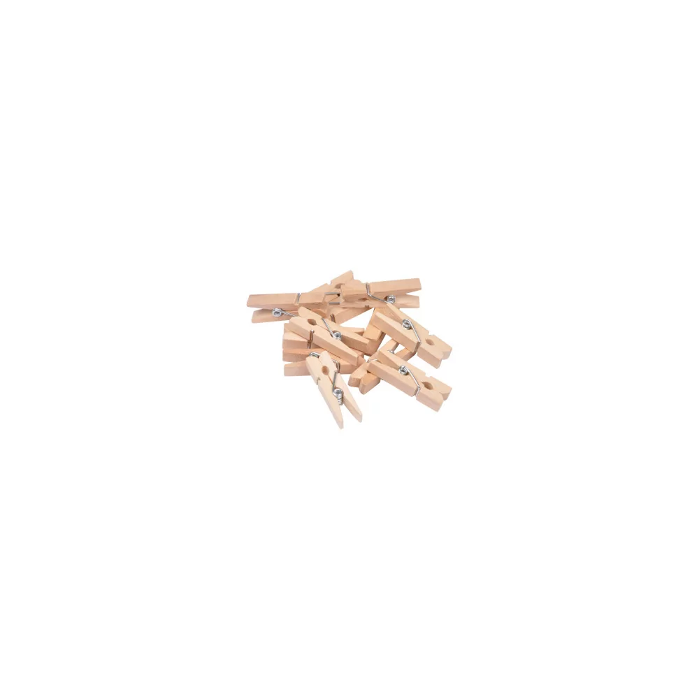 SET DE 12 PINCES BOIS NATUREL 3.5CM