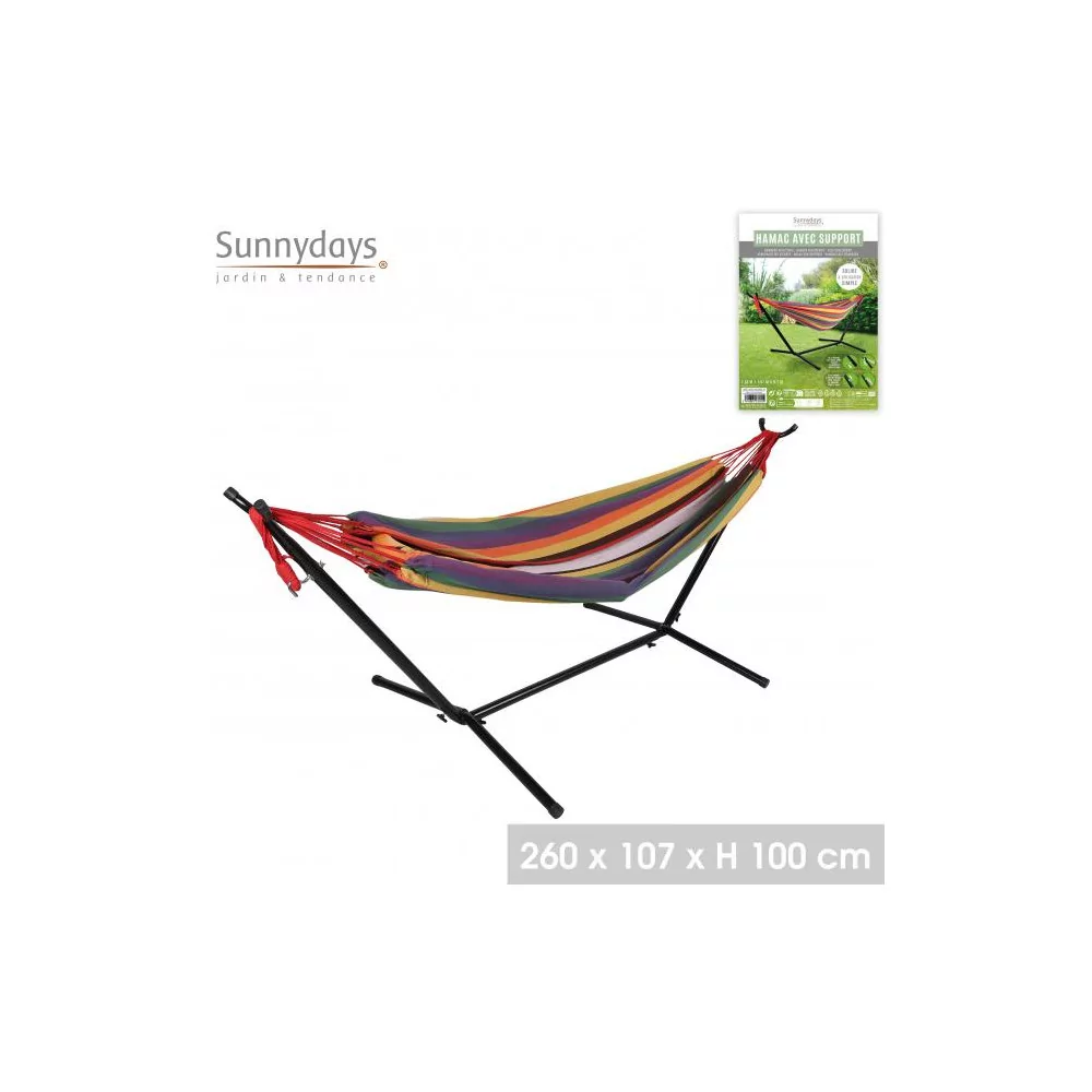 HAMAC AVEC SUPPORT 260X107XH100CM LE FAR