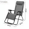 FAUTEUIL RELAX ANTHRACITE L176X64 X H108