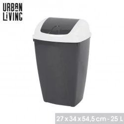 POUBELLE FLIP 25L "PASHA"BICOLORE BLANCH