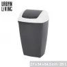 POUBELLE FLIP 25L "PASHA"BICOLORE BLANCH POUBELLE FLIP 25L "PASHA"BICOLORE BLANCH