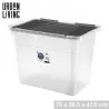 BOX "NESSY" 100L COUVERCLE CLIP NOIR 78X