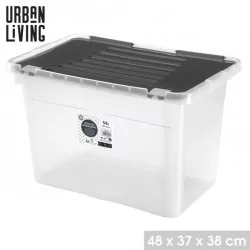 BOX "NESSY" 54L AVEC COUVERCLE CLIP NOIR