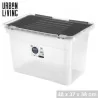 BOX "NESSY" 54L AVEC COUVERCLE CLIP NOIR