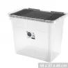 Scatola portaoggetti da 72 litri con coperchio a clip nero