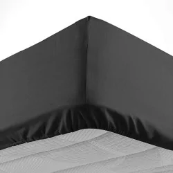 DRAP HOUSSE LINA NOIR 90x190CM