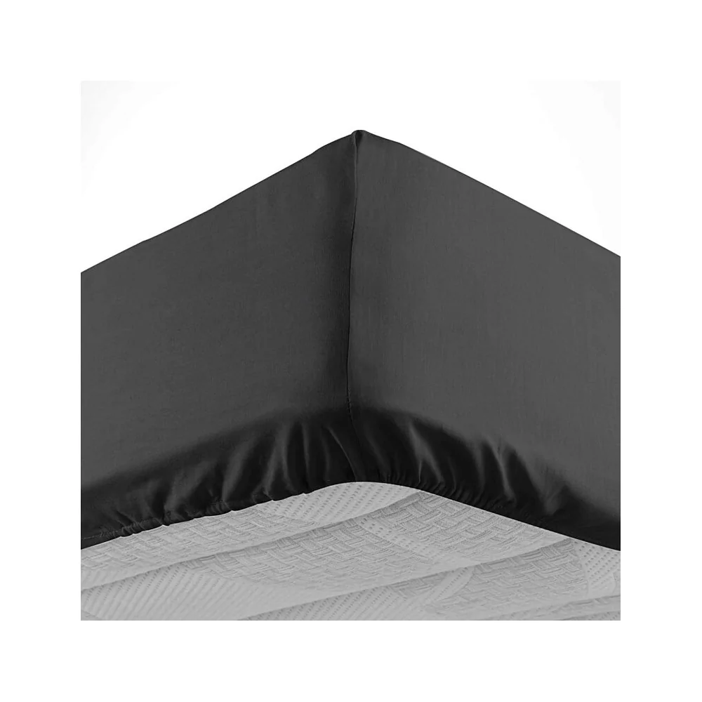 DRAP HOUSSE LINA NOIR 90x190CM DRAP HOUSSE LINA NOIR 90x190CM