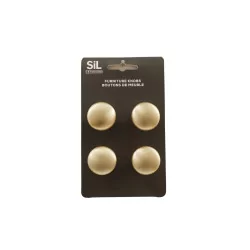 4 BOUTONS DE MEUBLE ALU DORÉ