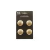 4 BOUTONS DE MEUBLE ALU DORÉ