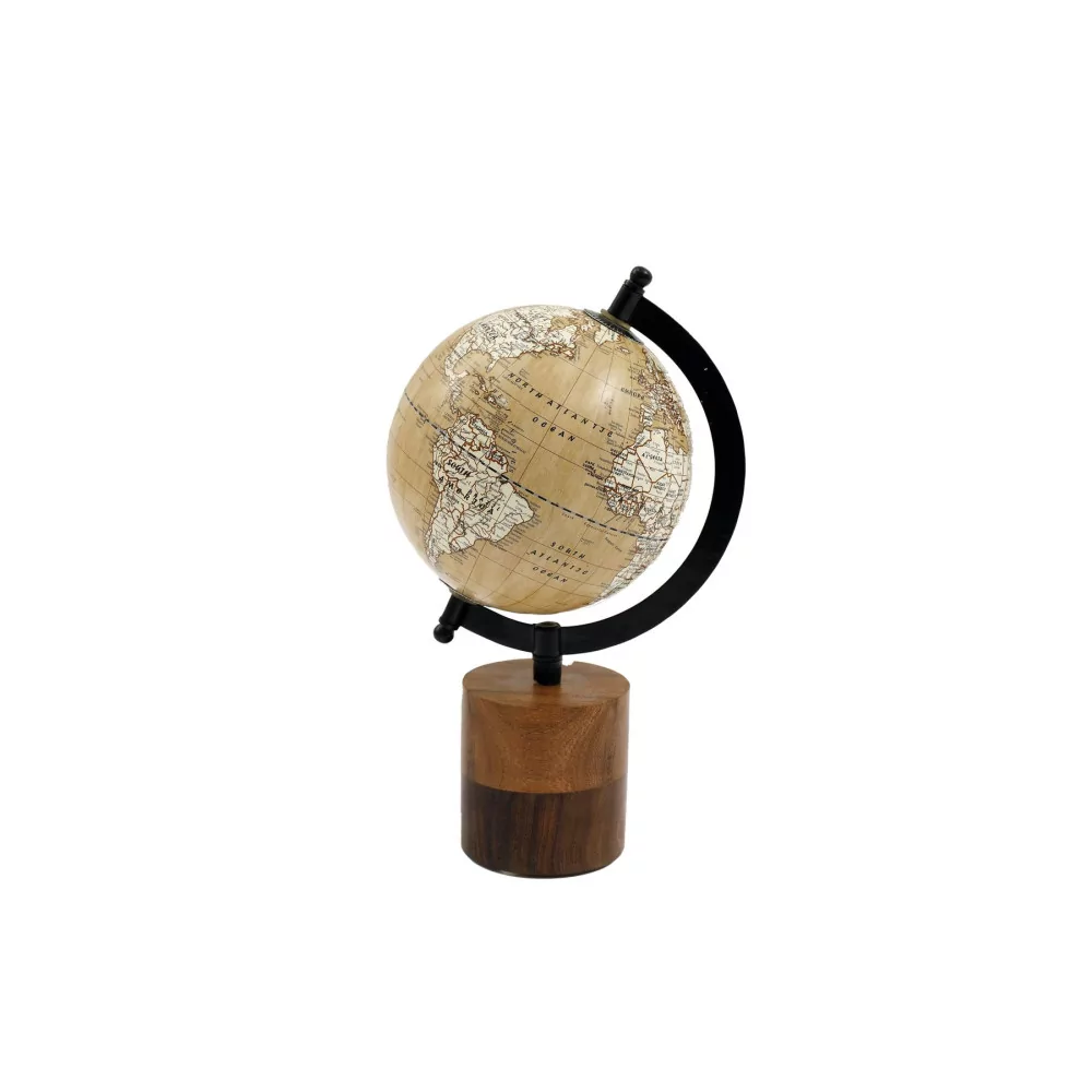 DECO GLOBE 24X14CM BOIS