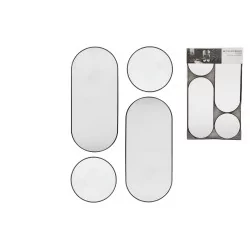 S/4 MIROIRS RONDS NOIR