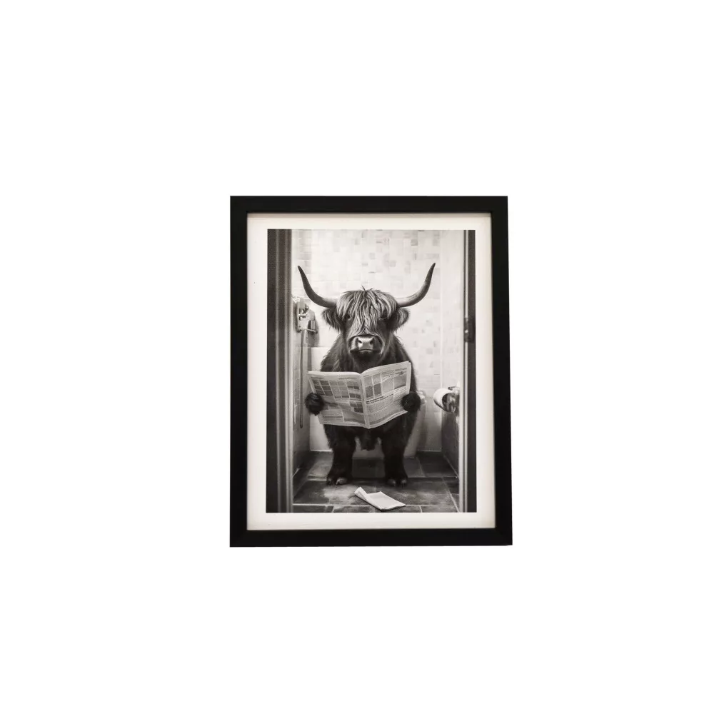 CADRE WC VACHE CORNES 20X25CM