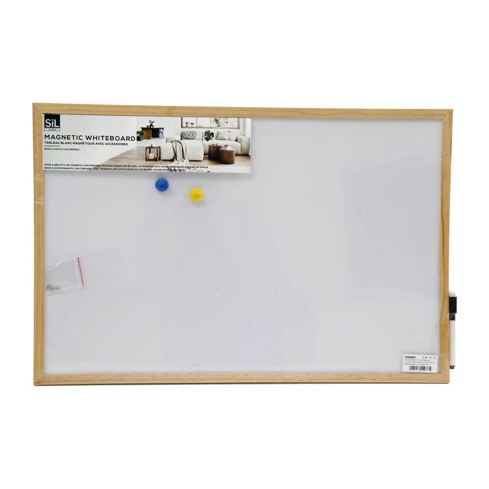 TABLEAU BLANC MAGNETIQUE 60X40CM