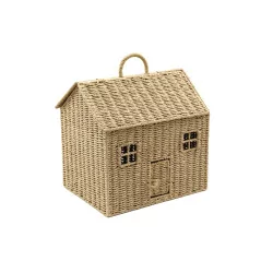 PANIER FORME MAISON 40X46CM JONC NATUREL