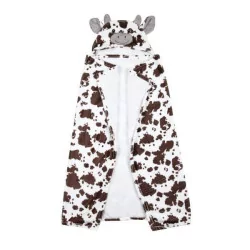 PLAID LISE CAPE VACHE 100X75CM BRUN