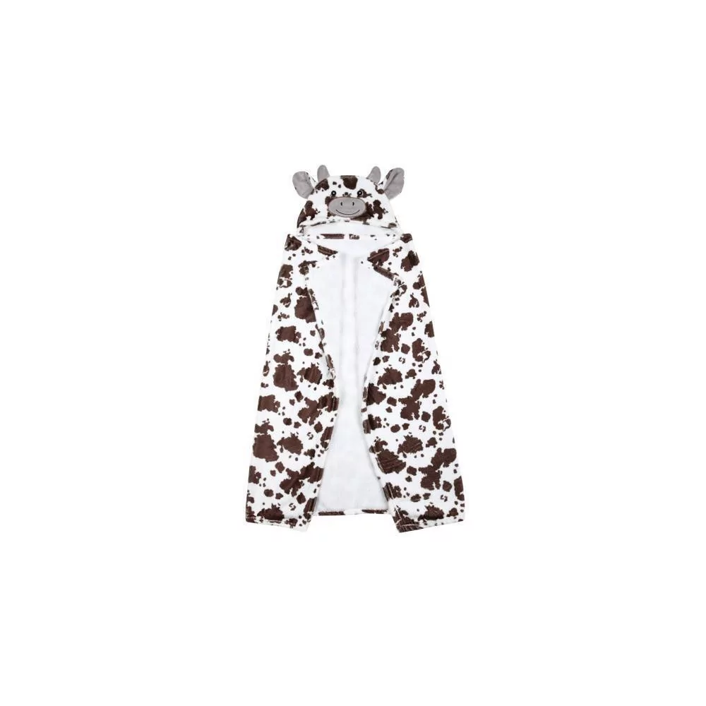 PLAID LISE CAPE VACHE 100X75CM BRUN