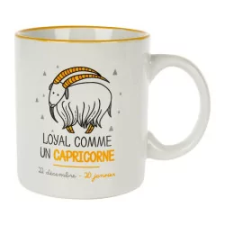 Mug Grès HOROSCOPE Capricorne Ø 8.5 cm H