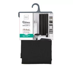 RID DE DOUCHE UNI QUARTZ NOIR 180x200