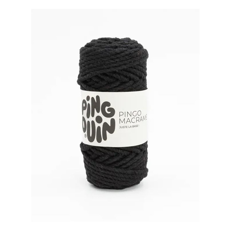 LAINE PINGO MACRAME NOIR