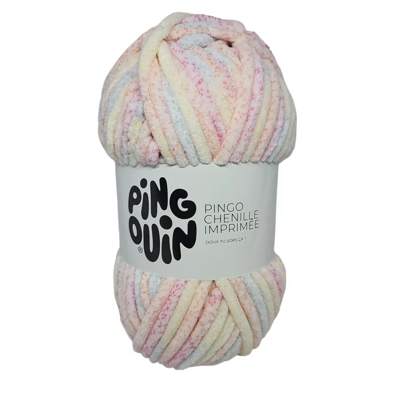 Laine Pingo Chenille imprimée Flower Laine Pingo Chenille imprimée Flower