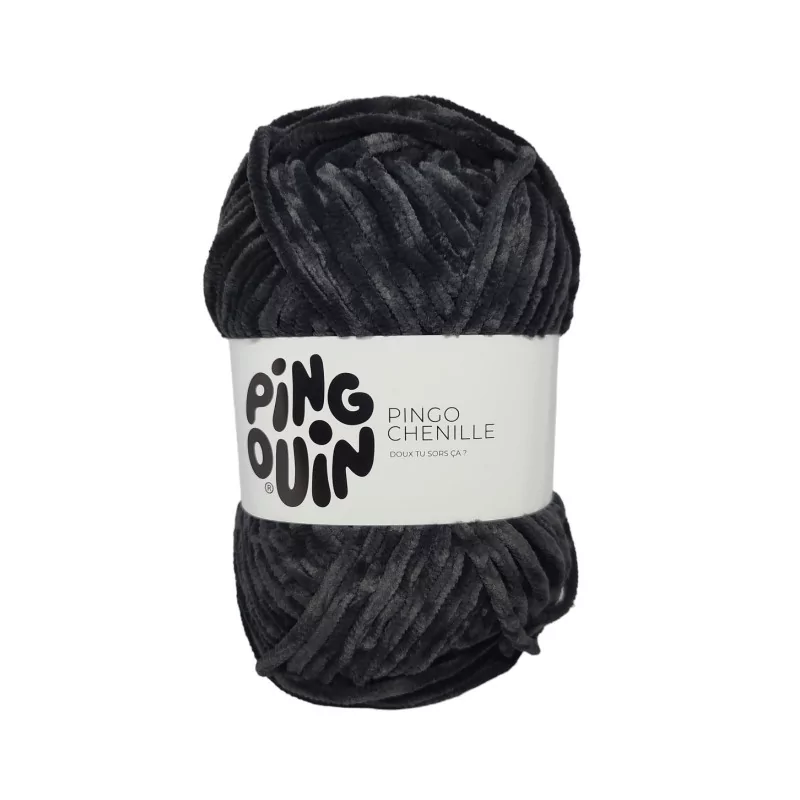 Pingo Chenille Zwarte Wol