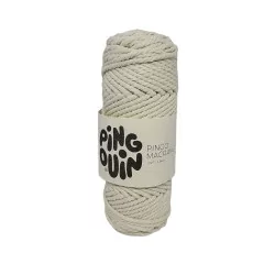 Pingo macramé ecru wol