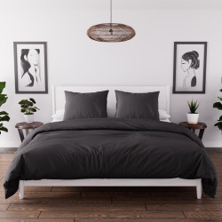 PARURE BOHEME NOIR 240X220CM MICROFIBRE