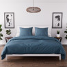 PARURE BOHEME BLEU CANARD 240X220CM MICR