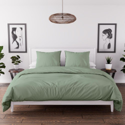 PARURE BOHEME VERT D'EAU 240X220CM MICRO