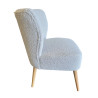 FAUTEUIL bouc ELEONORE BLANC 63X65XH79CM FAUTEUIL bouc ELEONORE BLANC 63X65XH79CM