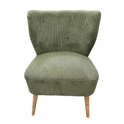 Sillón Eleonore de pana color caqui