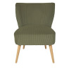 Fauteuil Éléonore kaki Velours côtelé Fauteuil Éléonore kaki Velours côtelé