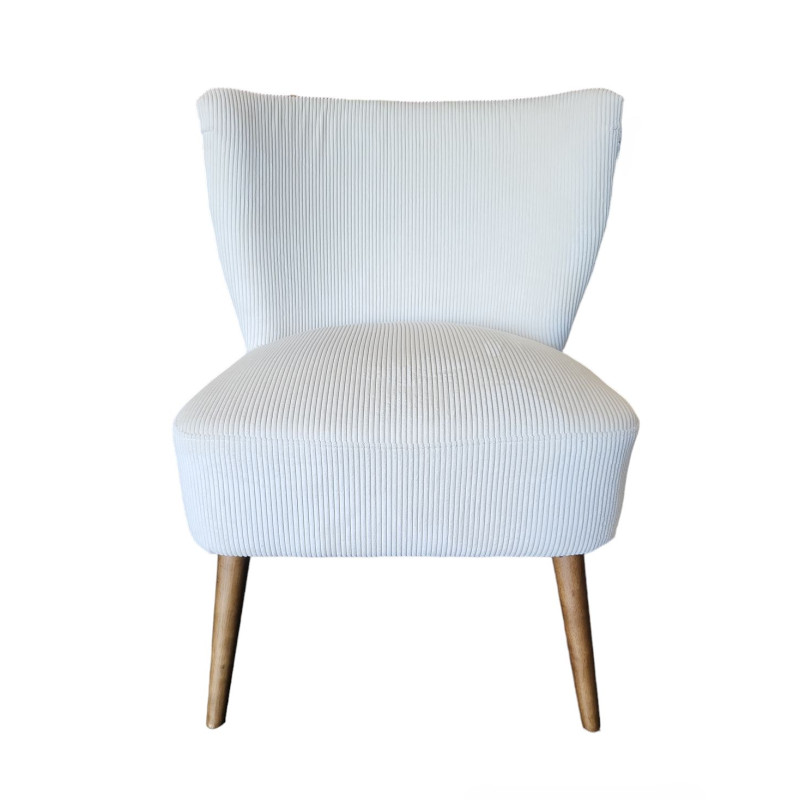 FAUTEUIL ELEONORE ECRU 62X66XH81CM VelCo