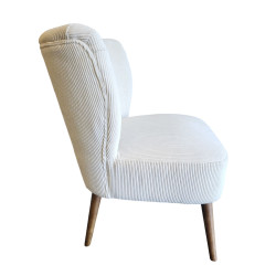 FAUTEUIL ELEONORE ECRU 62X66XH81CM VelCo