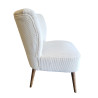 FAUTEUIL ELEONORE ECRU 62X66XH81CM VelCo