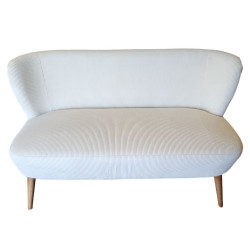 CANAPE ELEONORE ECRU 2PLACES 128X67CM ve