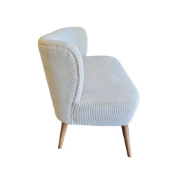CANAPE ELEONORE ECRU 2PLACES 128X67CM ve