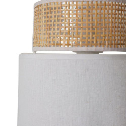 APPLIQUE ROTIN TISSU BLANC